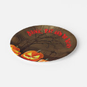 ハロウィンの墓地ドリンク食べと怖い ペーパープレート (アングル)