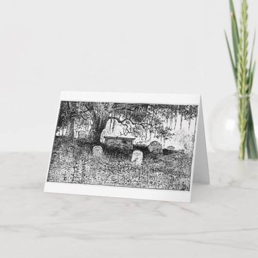 ハロウィンの墓地場面 カード (正面)