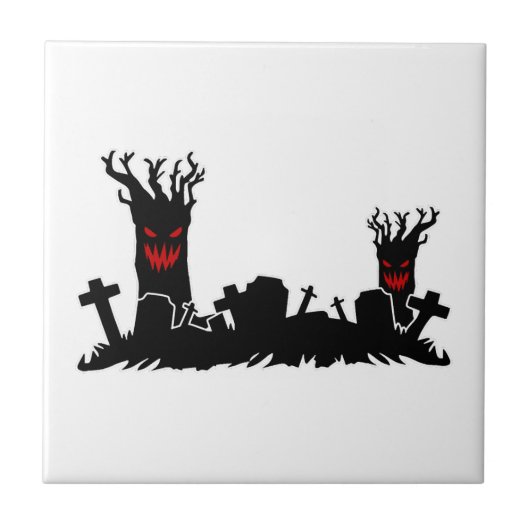 ハロウィンの墓地 タイル (正面)