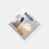 ハロウィンの墓場 スタンダードカクテルナプキン (角)