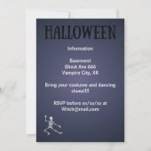 ハロウィンの墓石 紫 オフィスパーティー  招待状 (裏面)