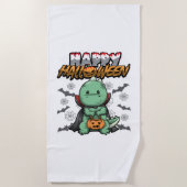 ハロウィンの変装ドラゴン ビーチタオル (正面)