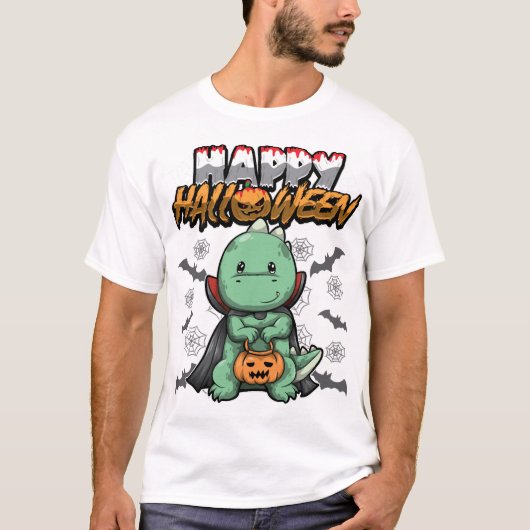 ハロウィンの変装ドラゴン Tシャツ (正面)