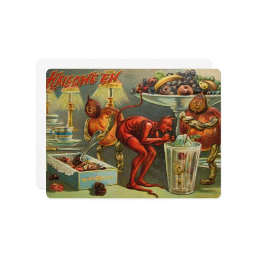 ハロウィンの夕食 カード (正面/裏面インサイチュ)