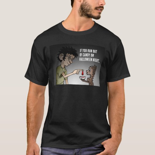 ハロウィンの夜にキャンディがなくなったら Tシャツ (正面)