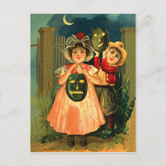 ハロウィンの夜のお菓子をくれなきゃイタズラしちゃうぞ ポストカード