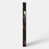 ハロウィンの夜のカボチャと幽霊柄アート iPhoneケース (左側面)