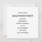 ハロウィンの夜の歯医者への招待状 招待状 (裏面)