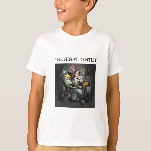 ハロウィンの夜の歯医者Tシャツ Tシャツ (正面)