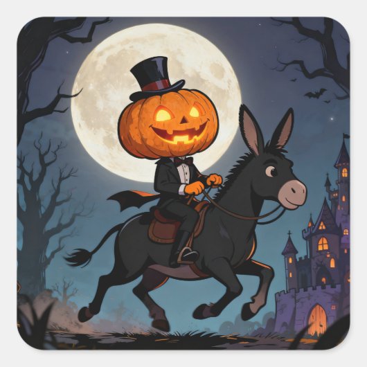 ハロウィンの夜の物語 スクエアシール (正面)