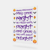 ハロウィンの夜は怖いよ アクリルサイン (傾斜)