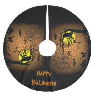 ハロウィンの夜ハッピーハローウィン! ブラッシュドポリエステルツリースカート