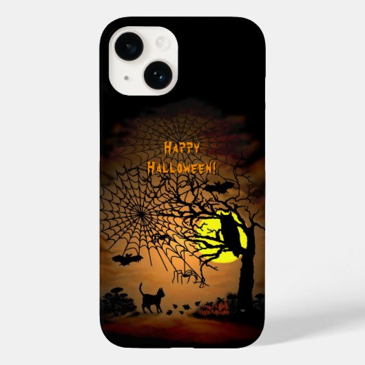 ハロウィンの夜、ハッピーハロウィン！ Case-Mate iPhoneケース (裏面)
