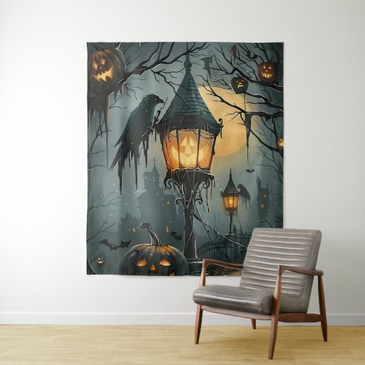 ハロウィンの夜 ホーンテッドホロウ タペストリー (インサイチュ)