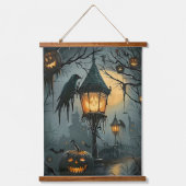 ハロウィンの夜 ホーンテッドホロウ 吊り下げ型タペストリー (正面)