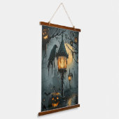 ハロウィンの夜 ホーンテッドホロウ 吊り下げ型タペストリー (傾斜あり)