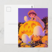 ハロウィンの夜 ポストカード (正面/裏面)