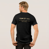 ハロウィンの夜:怖い黒いカボチャの番人 トライブレンドTシャツ (裏面全面)