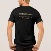 ハロウィンの夜:怖い黒いカボチャの番人 トライブレンドTシャツ (裏面)