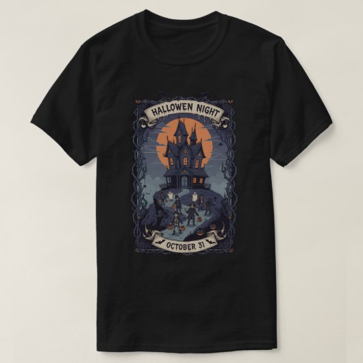 ハロウィンの夜 Tシャツ (デザイン正面)