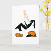 ハロウィンの夢 カード (黄色い花)