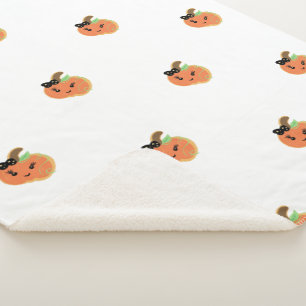 ハロウィンの女の子のかぼちゃクッキー シェルパブランケット