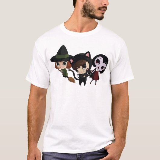 ハロウィンの女の子 Tシャツ (正面)