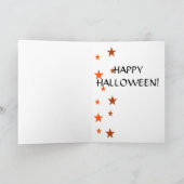 ハロウィンの女性歌手の挨拶状 カード (内部)