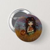 ハロウィンの妖精 ピンバックボタン 缶バッジ (正面&裏面)