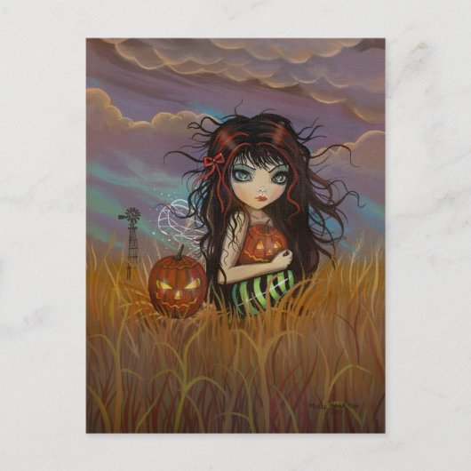 ハロウィンの妖精 ポストカード (正面)