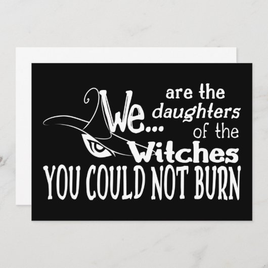 ハロウィンの娘たち 魔女は白を燃やせなかった 招待状 (正面/裏面)