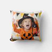 ハロウィンの子供や孫の2枚の写真入りグッズを作ろう クッション (正面)