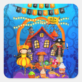 ハロウィンの子供パーティーお祝いコスチューム スクエアシール