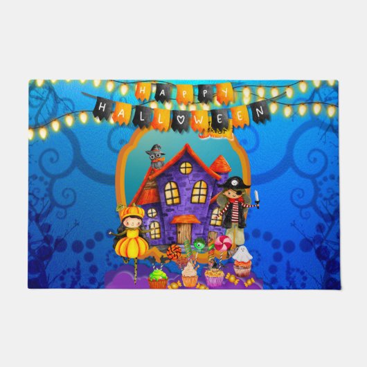 ハロウィンの子供パーティーお祝いコスチューム ドアマット (正面)