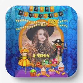 ハロウィンの子供パーティーお祝いコスチューム ペーパープレート