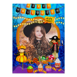 ハロウィンの子供パーティーお祝いコスチューム ポスター
