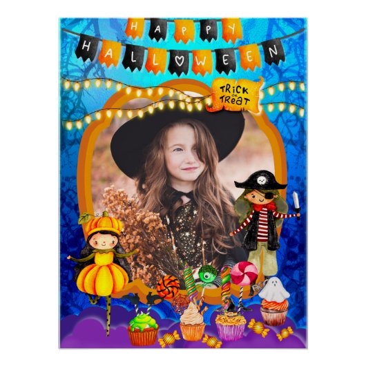 ハロウィンの子供パーティーお祝いコスチューム ポスター (正面)