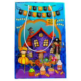 ハロウィンの子供パーティーお祝いコスチューム ミディアムペーパーバッグ