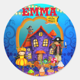 ハロウィンの子供パーティーお祝いコスチューム ラウンドシール