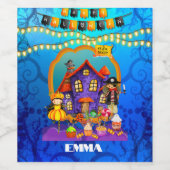 ハロウィンの子供パーティーお祝いコスチューム ワインラベル (シングルラベル)