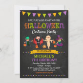 ハロウィンの子供用コスチュームパーティー招待状 招待状 (正面)