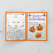 ハロウィンの子供用パズルアクティビティカード カード (内部)
