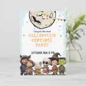 ハロウィンの子供用仮装パーティー - 学校や家族向け 招待状 (スタンド正面)