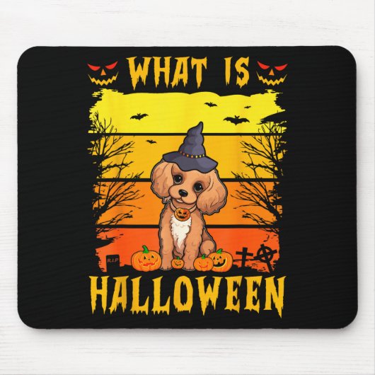 ハロウィンの子犬って何？ マウスパッド (正面)
