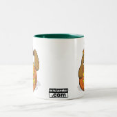 ハロウィンの子犬のマグ ツートーンマグカップ (中央)