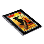 ハロウィンの子猫 座っている魔女の帽子 ノートブック (右側)