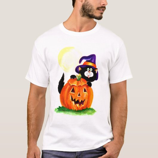 ハロウィンの子猫 Tシャツ (正面)
