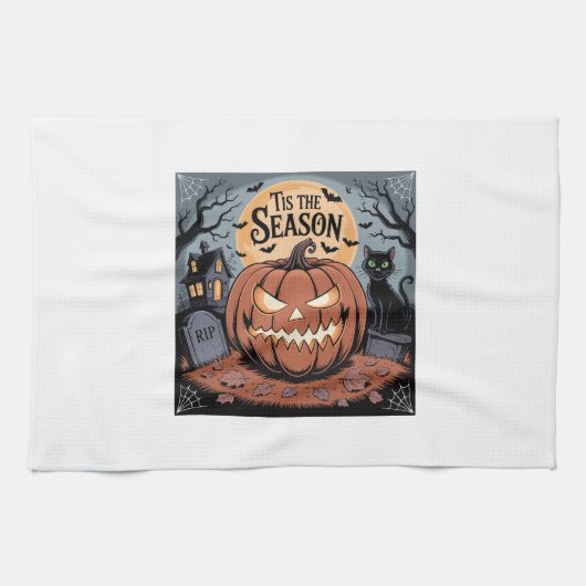 ハロウィンの季節ですね キッチンタオル (横)