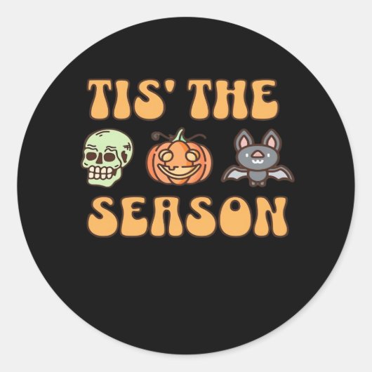 ハロウィンの季節 ラウンドシール (正面)
