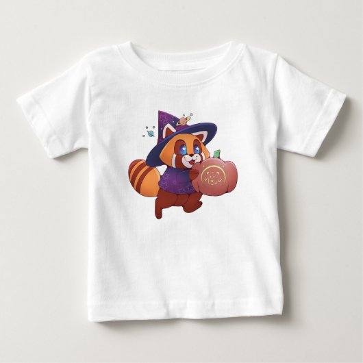 ハロウィンの宇宙パンダ ベビーTシャツ (正面)